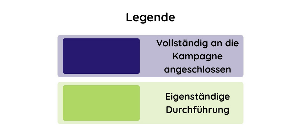 Eine Legende zur Auswahlkarte des Landesverbandes.